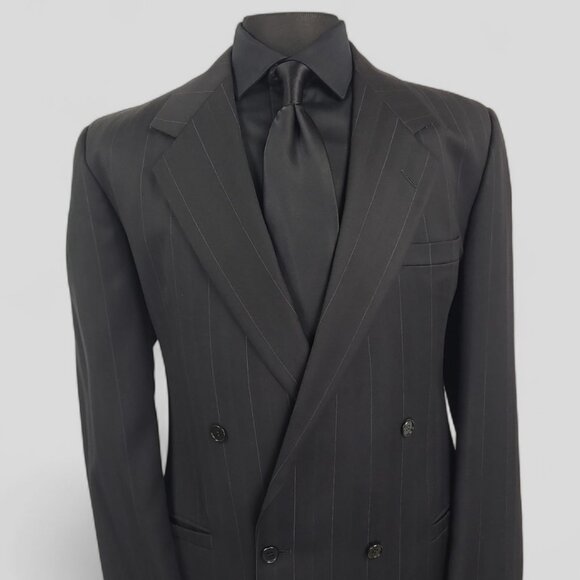 Vintage Versace V2 43L Double Breasted Striped Sport Coat - Picture 2 of 13